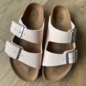 Birkenstock Arizona Pale Pink Double Buckle Sandals
